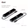 CLUB3D USB4™ Gen3x2 Type-C, hub 6 en 1 con HDMI™ 8K60Hz o 4K120Hz, 2xUSB Type-A(10G), Ethernet RJ45(2.5G) y 2xUSB Type-C, 1x Data(10G) y 1xPD3.0 carga 100 W