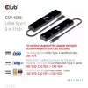 CLUB3D USB4™ Gen3x2 Type-C, hub 6 en 1 con HDMI™ 8K60Hz o 4K120Hz, 2xUSB Type-A(10G), Ethernet RJ45(2.5G) y 2xUSB Type-C, 1x Data(10G) y 1xPD3.0 carga 100 W