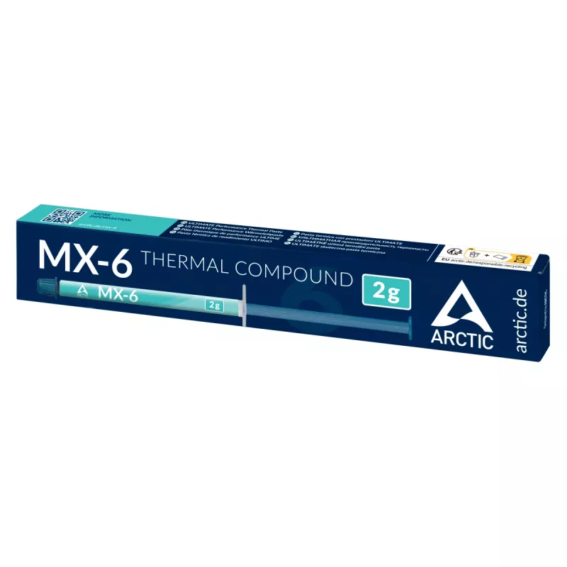 ARCTIC MX-6 ULTIMATE Performance pasta térmica, pasta térmica, gris, 2 g, 1 ud., 23 mm, 152 mm