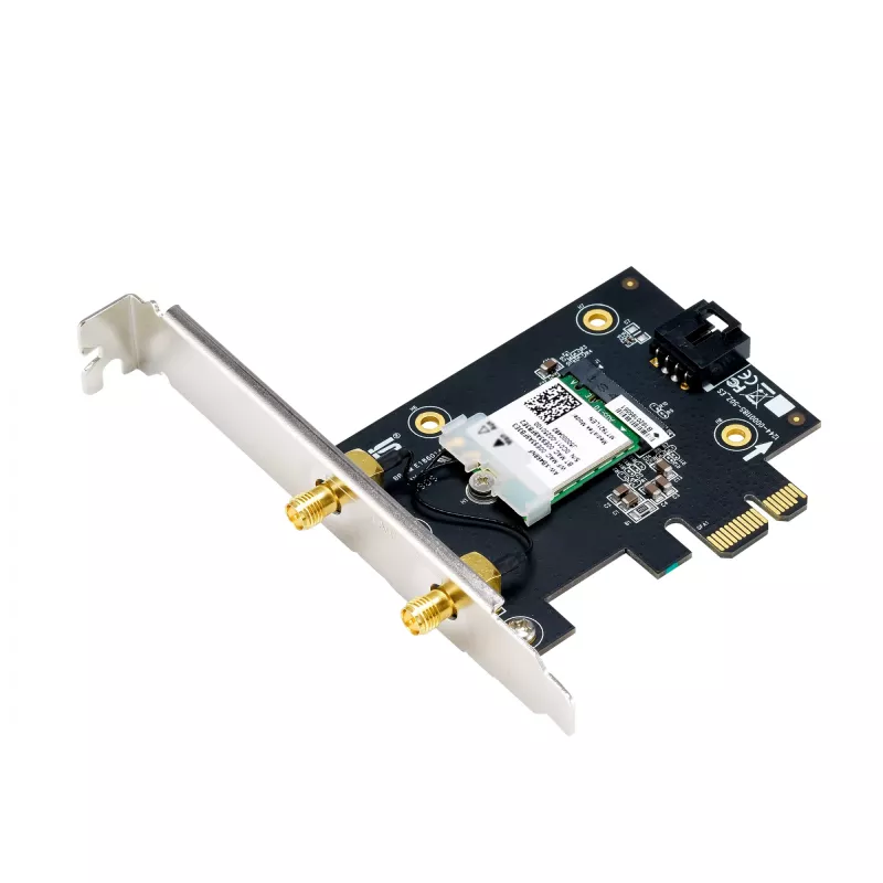 ASUS PCE-AXE5400 tarjeta WLAN interna – PCIe, Wi-Fi 6E tribanda (2,4/5/6 GHz), 2402 Mbit/s, Bluetooth 5.2