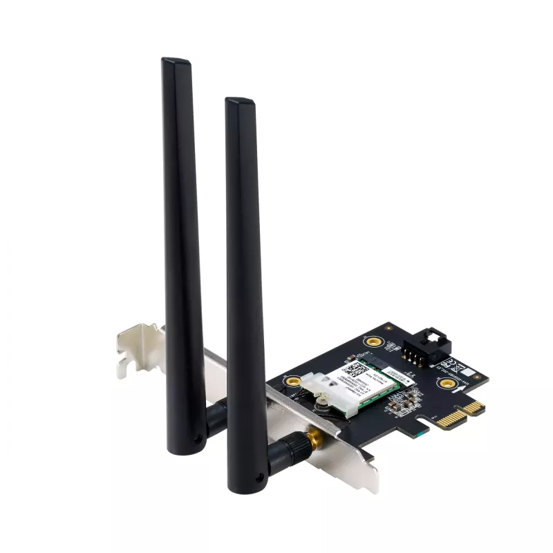 ASUS PCE-AXE5400 tarjeta WLAN interna – PCIe, Wi-Fi 6E tribanda (2,4/5/6 GHz), 2402 Mbit/s, Bluetooth 5.2