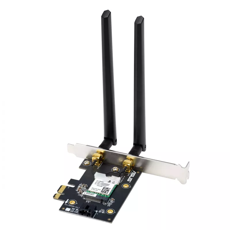 ASUS PCE-AXE5400 tarjeta WLAN interna – PCIe, Wi-Fi 6E tribanda (2,4/5/6 GHz), 2402 Mbit/s, Bluetooth 5.2