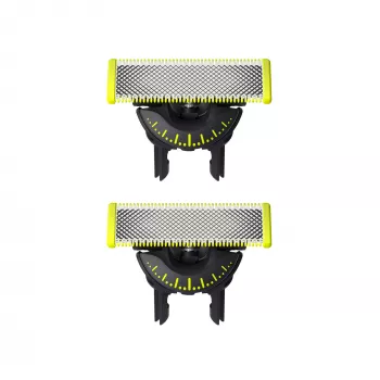 Cabezal de afeitadora Philips Norelco OneBlade QP420/50, plateado, 2 cabezales de repuesto, compatible con Philips OneBlade