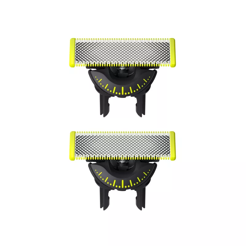 Cabezal de afeitadora Philips Norelco OneBlade QP420/50, plateado, 2 cabezales de repuesto, compatible con Philips OneBlade