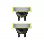 Cabezal de afeitadora Philips Norelco OneBlade QP420/50, plateado, 2 cabezales de repuesto, compatible con Philips OneBlade