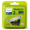 Cabezal de afeitadora Philips Norelco OneBlade QP420/50, plateado, 2 cabezales de repuesto, compatible con Philips OneBlade