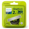 Cabezal de afeitadora Philips Norelco OneBlade QP420/50, plateado, 2 cabezales de repuesto, compatible con Philips OneBlade