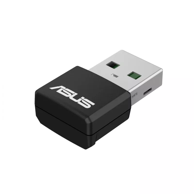 Adaptador de red ASUS USB-AX55 Nano AX1800 Wi-Fi 6 dualband adaptador USB WLAN, 1800 Mbps, negro