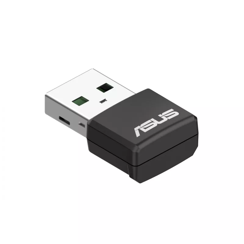 Adaptador de red ASUS USB-AX55 Nano AX1800 Wi-Fi 6 dualband adaptador USB WLAN, 1800 Mbps, negro
