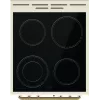 Cocina independiente Gorenje GECS5B70CLI, placa vitrocerámica eléctrica 4 zonas, horno 70 L, marfil, 500 mm de ancho
