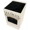 Cocina independiente Gorenje GECS5B70CLI, placa vitrocerámica eléctrica 4 zonas, horno 70 L, marfil, 500 mm de ancho