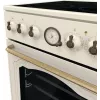 Cocina independiente Gorenje GECS5B70CLI, placa vitrocerámica eléctrica 4 zonas, horno 70 L, marfil, 500 mm de ancho