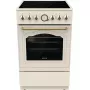 Cocina independiente Gorenje GECS5B70CLI, placa vitrocerámica eléctrica 4 zonas, horno 70 L, marfil, 500 mm de ancho