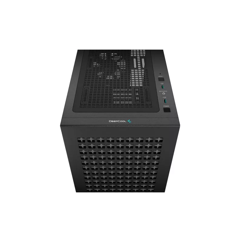 Caja de PC DeepCool CH370 mini tower — microATX/Mini-ITX, cristal templado, soporte para GPU de hasta 32 cm