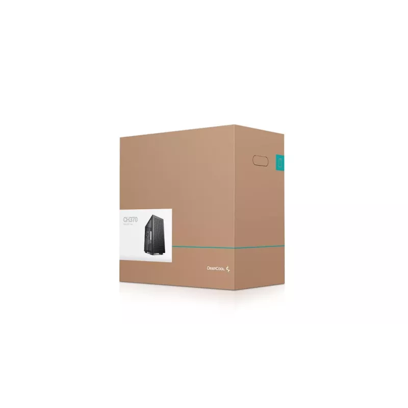 Caja de PC DeepCool CH370 mini tower — microATX/Mini-ITX, cristal templado, soporte para GPU de hasta 32 cm