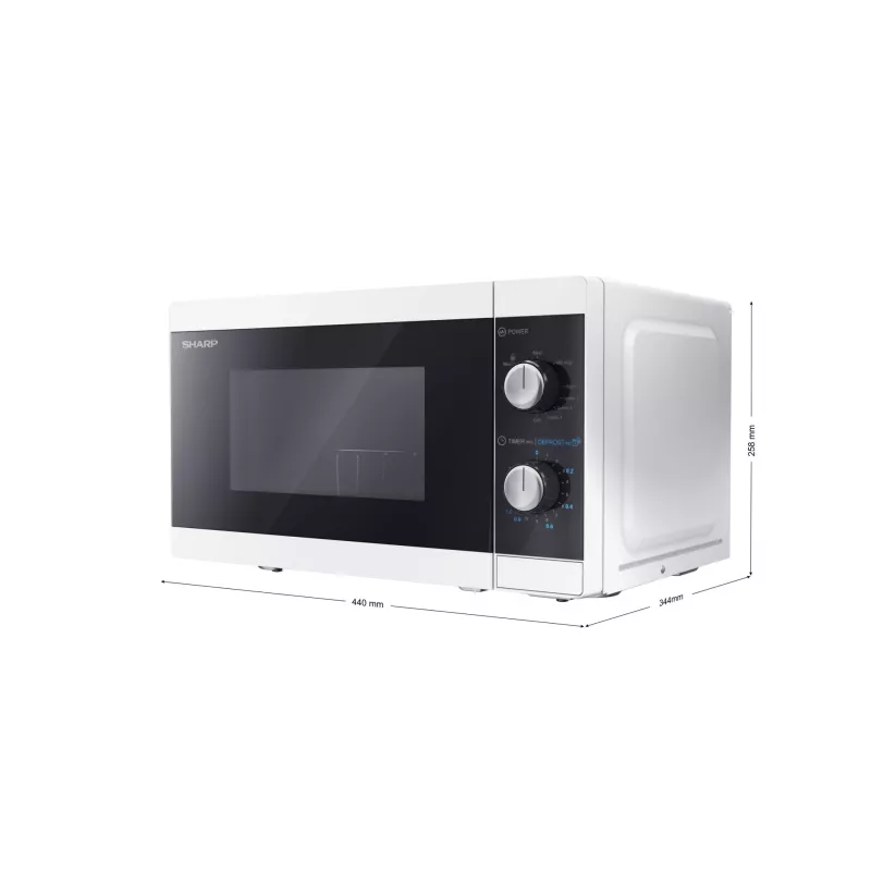 Sharp YC-MG01E-W microondas negro, blanco microondas con grill de sobremesa 20 L 800 W