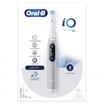 Oral-B iO 6S cepillo de dientes vibratorio para adultos gris, blanco