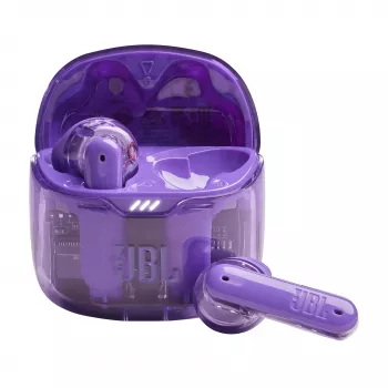 Auriculares JBL Tune Flex Ghost Edition True Wireless Stereo (TWS) in-ear para llamadas/música Bluetooth morado translúcido