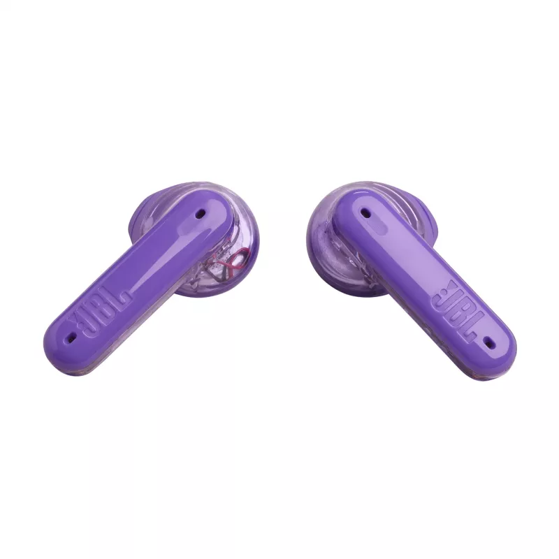 Auriculares JBL Tune Flex Ghost Edition True Wireless Stereo (TWS) in-ear para llamadas/música Bluetooth morado translúcido