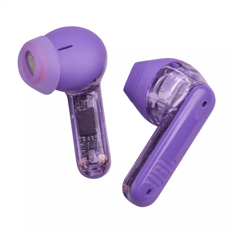 Auriculares JBL Tune Flex Ghost Edition True Wireless Stereo (TWS) in-ear para llamadas/música Bluetooth morado translúcido
