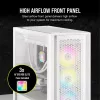 Caja de PC Corsair iCUE 5000D RGB Airflow semitorre blanca