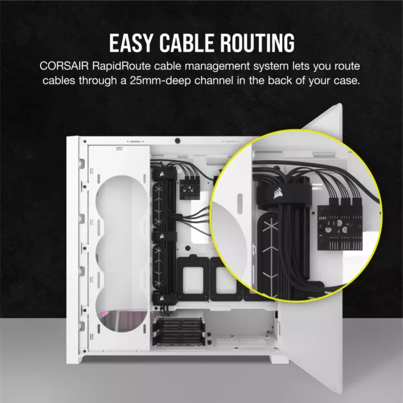 Caja de PC Corsair iCUE 5000D RGB Airflow semitorre blanca