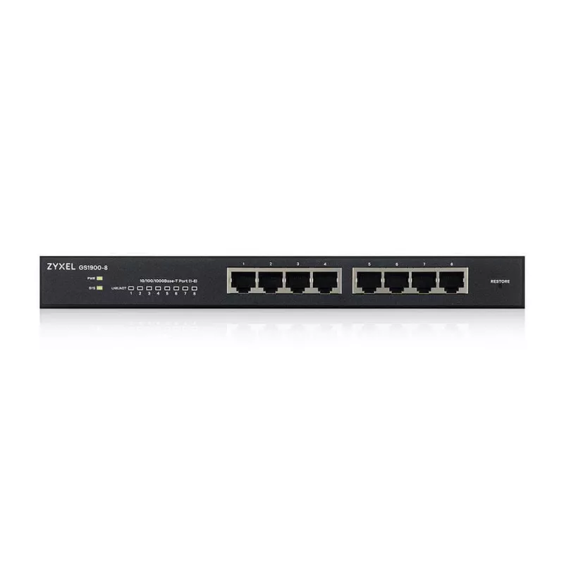 Zyxel GS1900-8 Managed L2 Gigabit Ethernet (10/100/1000) negro