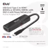 Adaptador activo CLUB3D USB Gen2 Type-C a HDMI™ 8K60Hz o 4K120Hz HDR10+ con DSC1.2 con Power Delivery 3.0 M/H