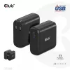Cargador de viaje CLUB3D 100 vatios tecnología GaN, certificado USB-IF TID, conector único USB Type-C, compatible con Power Delivery(PD) 3.0