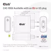 Cargador de viaje CLUB3D 100 vatios tecnología GaN, certificado USB-IF TID, conector único USB Type-C, compatible con Power Delivery(PD) 3.0