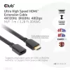 Club 3D CAC-1322 cable alargador Ultra High Speed HDMI 2.1, 4K, macho/hembra, 1 m, negro