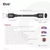Club 3D CAC-1322 cable alargador Ultra High Speed HDMI 2.1, 4K, macho/hembra, 1 m, negro