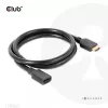 Club 3D CAC-1322 cable alargador Ultra High Speed HDMI 2.1, 4K, macho/hembra, 1 m, negro