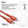 Club 3D CAC-1511 cable USB2 Type-C bidireccional certificado USB-IF, datos 480 Mb, PD 240 W (48 V/5 A) EPR, macho/macho, 1 m