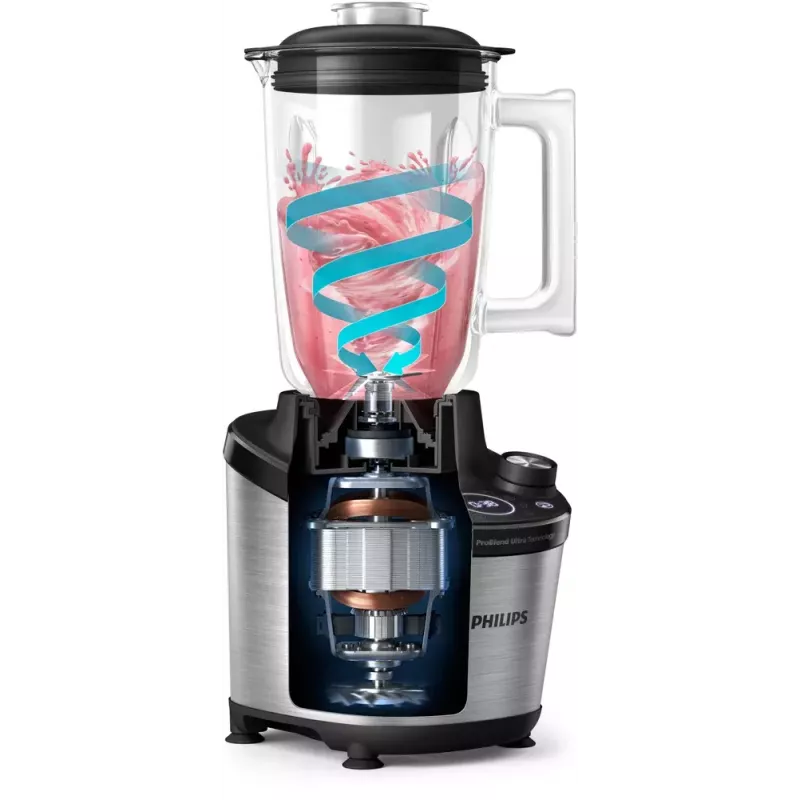 Batidora de vaso Philips Serie 7000 HR3760/00 negro metálico
