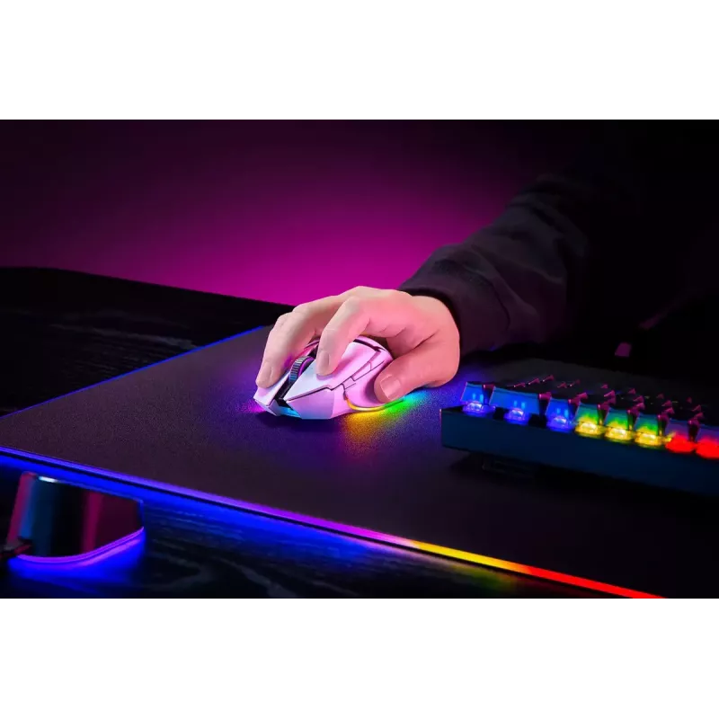 Razer Basilisk V3 Pro ratón inalámbrico para juegos, blanco