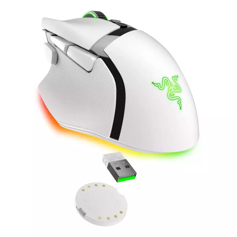 Razer Basilisk V3 Pro ratón inalámbrico para juegos, blanco