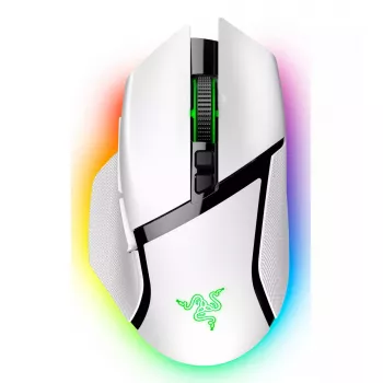 Ratón gaming Razer Basilisk V3 Pro — para diestros, óptico 30.000 DPI, RF inalámbrico/Bluetooth/USB-C, blanco