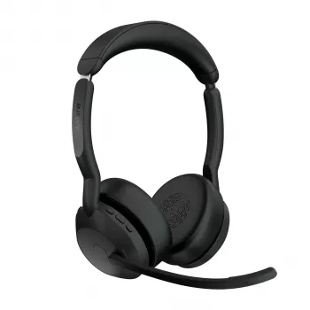 Jabra Evolve2 55 - Link380a UC Stereo (incl. base de carga), inalámbrico, oficina/call center, 20 - 20000 Hz, 130 g, auriculares, negro