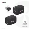 Cargador de viaje CLUB3D PPS 65W tecnología GAN, triple conexión (2x USB Type-C + USB Type-A) compatible con Power Delivery (PD) 3.0