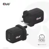Cargador de viaje CLUB3D PPS 65W tecnología GAN, triple conexión (2x USB Type-C + USB Type-A) compatible con Power Delivery (PD) 3.0
