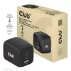 Cargador de viaje CLUB3D PPS 65W tecnología GAN, triple conexión (2x USB Type-C + USB Type-A) compatible con Power Delivery (PD) 3.0