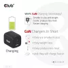 Cargador de viaje CLUB3D PPS 65W tecnología GAN, triple conexión (2x USB Type-C + USB Type-A) compatible con Power Delivery (PD) 3.0