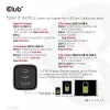Cargador de viaje CLUB3D PPS 65W tecnología GAN, triple conexión (2x USB Type-C + USB Type-A) compatible con Power Delivery (PD) 3.0