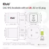 Cargador de viaje CLUB3D PPS 65W tecnología GAN, triple conexión (2x USB Type-C + USB Type-A) compatible con Power Delivery (PD) 3.0