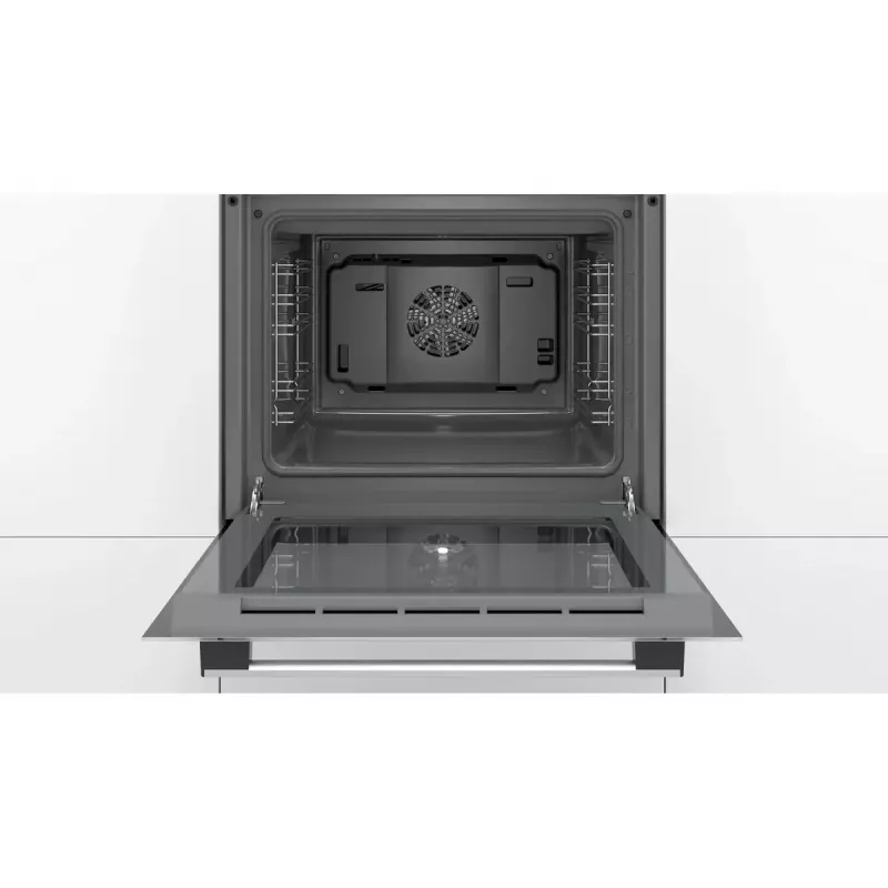 Horno eléctrico empotrable Bosch Serie 2 HBF010BV1S — 66 L, mandos giratorios, lámpara halógena, clase A, blanco
