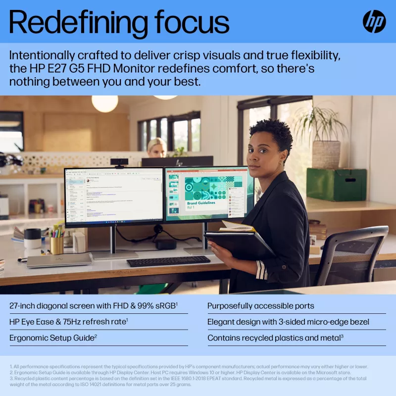Monitor HP E27 G5 FHD, 68,6 cm (27