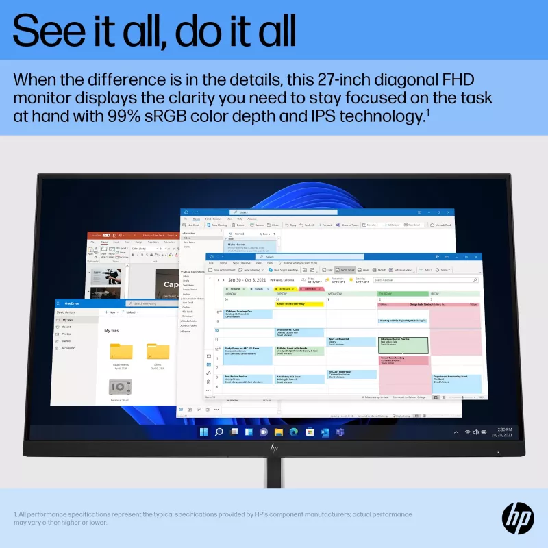Monitor HP E27 G5 FHD, 68,6 cm (27