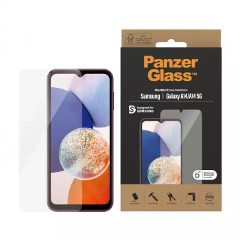 Protector de pantalla PanzerGlass Samsung Galaxy A14 A14 5G Ultra-Wide Fit resistente a arañazos e impactos