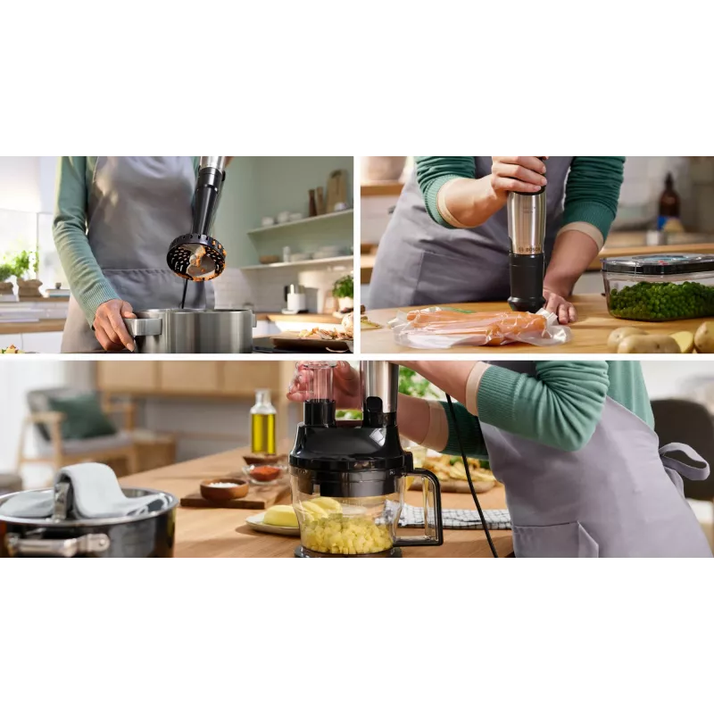 Batidora Bosch Serie 6 MSM6M622 0,6 L batidora de cocina 1000 W negra, acero inoxidable